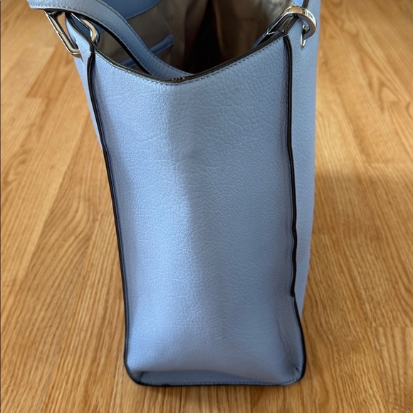 Calvin Klein Vegan Pebbled Leather Reyna North/South Tote. Periwinkle blue. - Picture 5 of 9